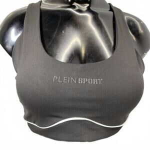 NEW PLEIN SPORT women’s push-up sports bra in black